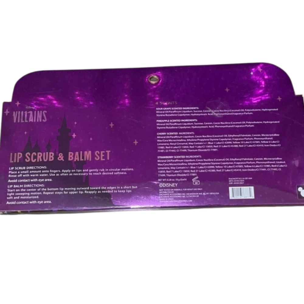 Disney Villians Lip Scrub & Balm Set ๐ 4 Pieces - Picture 2 of 5